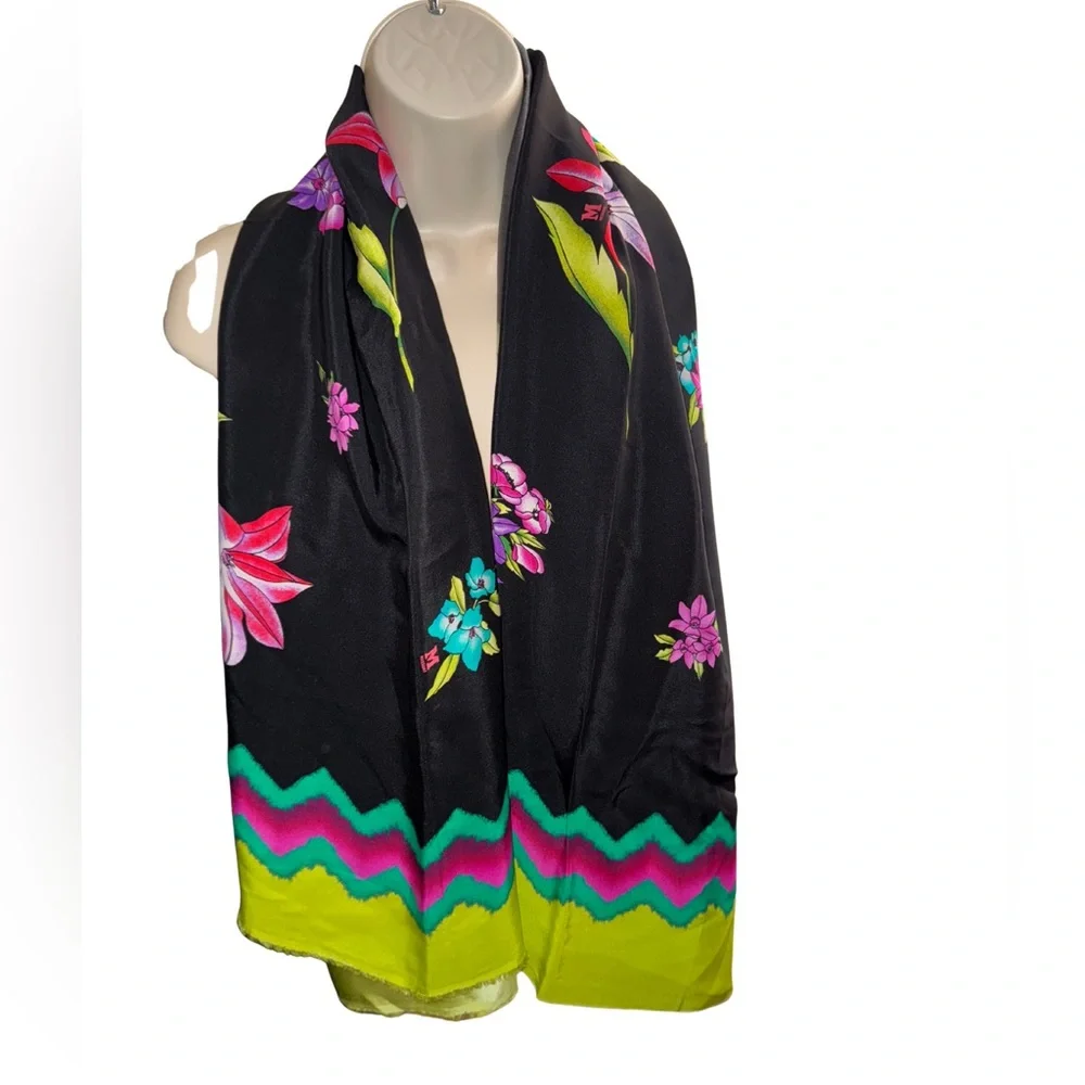 Missoni Floral Black silk fabric - Picture 4 of 5